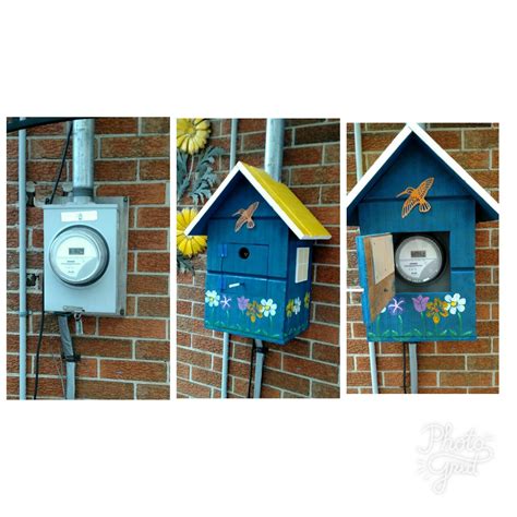 electric meter box cover images|decorative electric meter box cover.